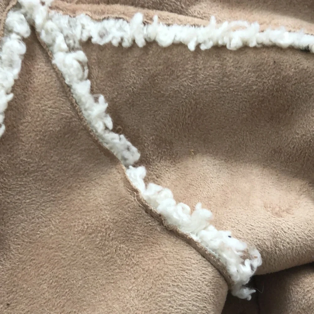 Faux shearling great coat XL from Tasha Polizzi. Light tan with cream interior - Picture 14 of 14